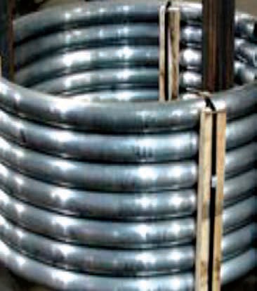 A bunch of metal pipes stacked together